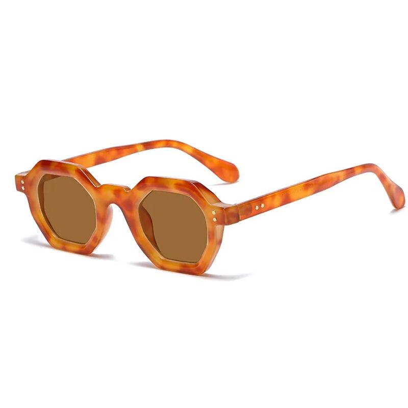 Select 】Vintage High Quality Square Polygon Design Sunglasses ...