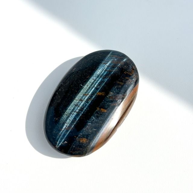 ブルータイガーアイ パーム 52◇ Blue Tiger's eye ◇天然石・鉱物・パワーストーン・インテリア