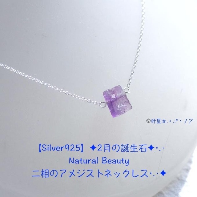 【一点物】✦2月の誕生石✦⋆.· Natural Beauty ― SV925リバーシブルのアメジストネックレス⋆.·✦