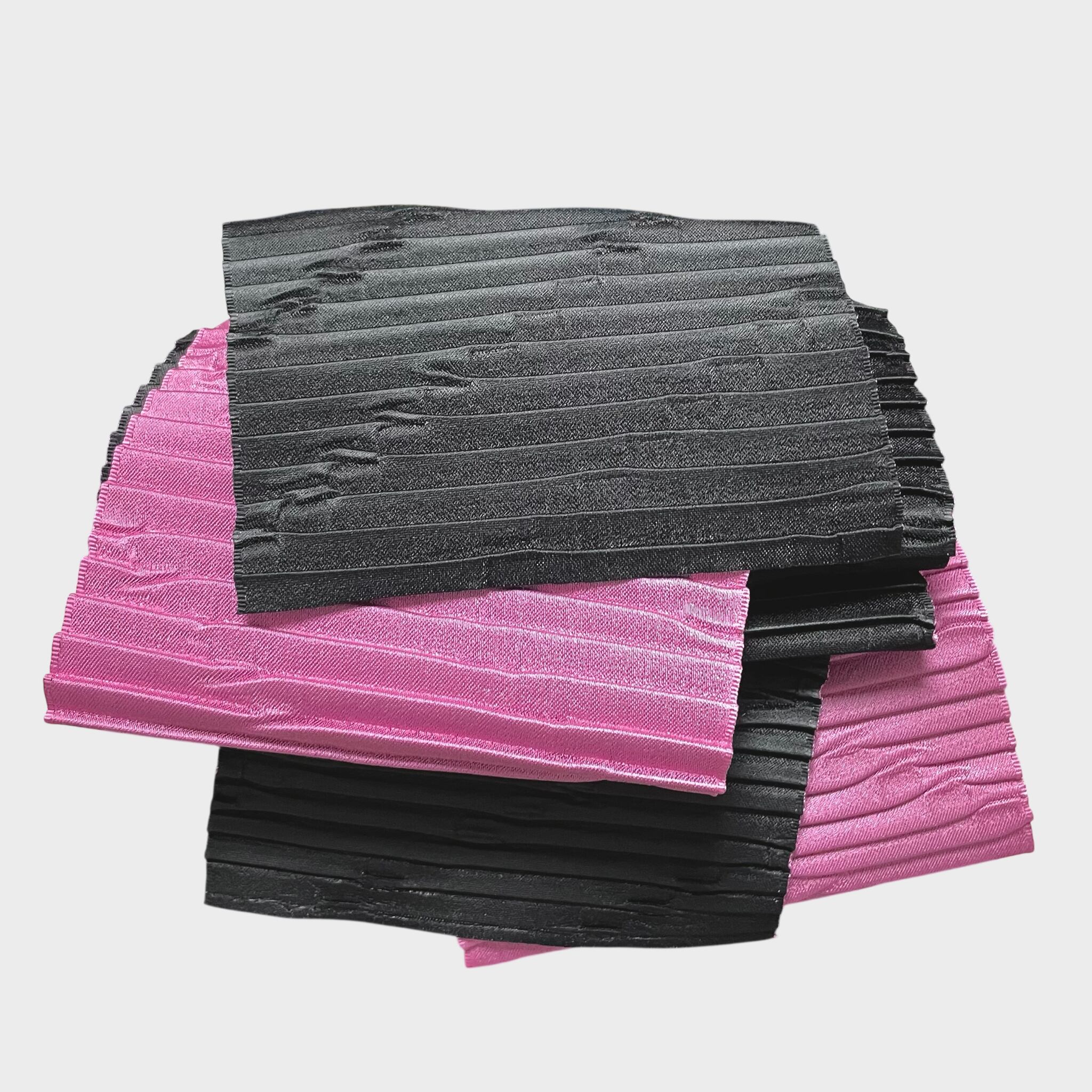 ピンクブラックカラー単衣半幅帯