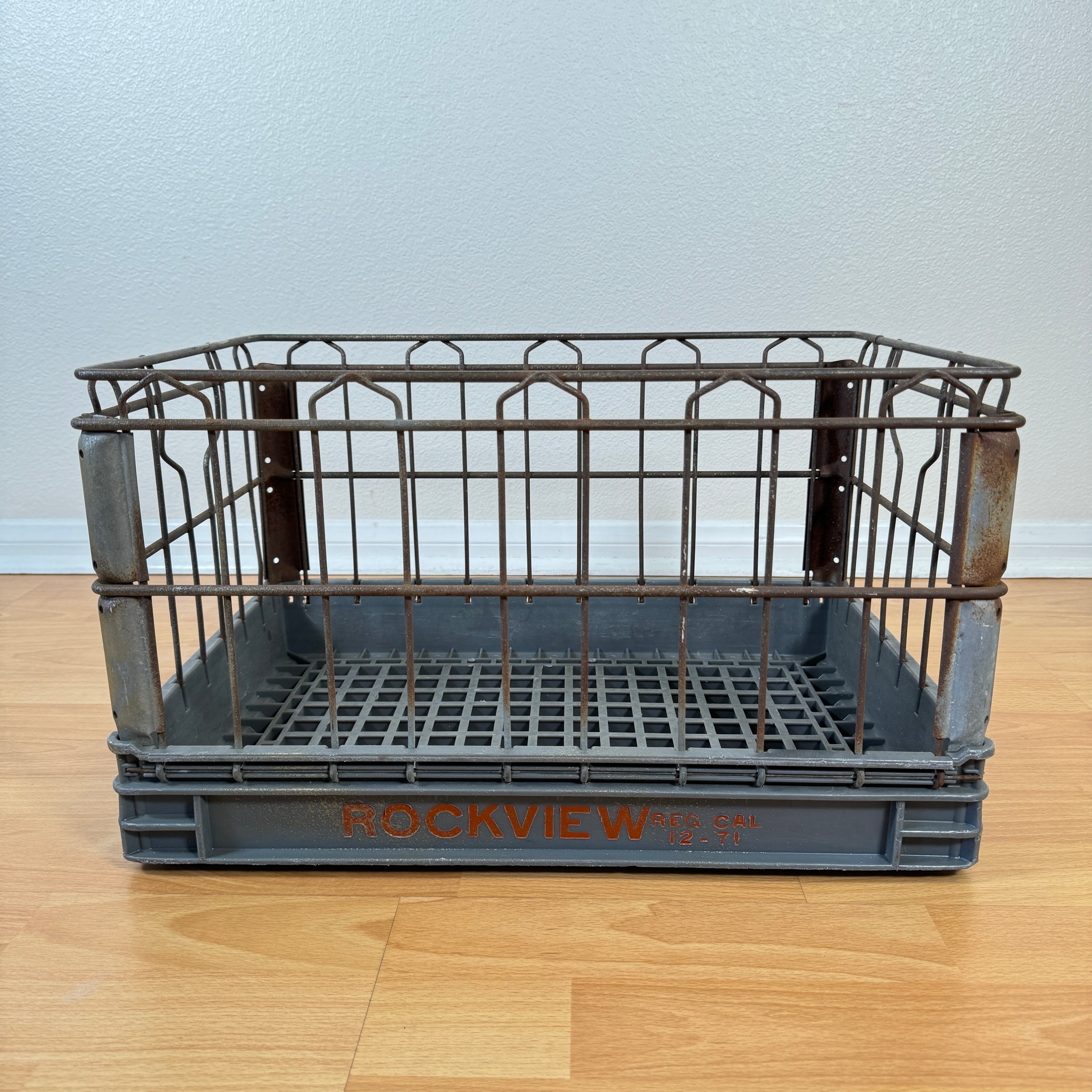 72 USA vintage】ミルククレート ワイヤーバスケット コ