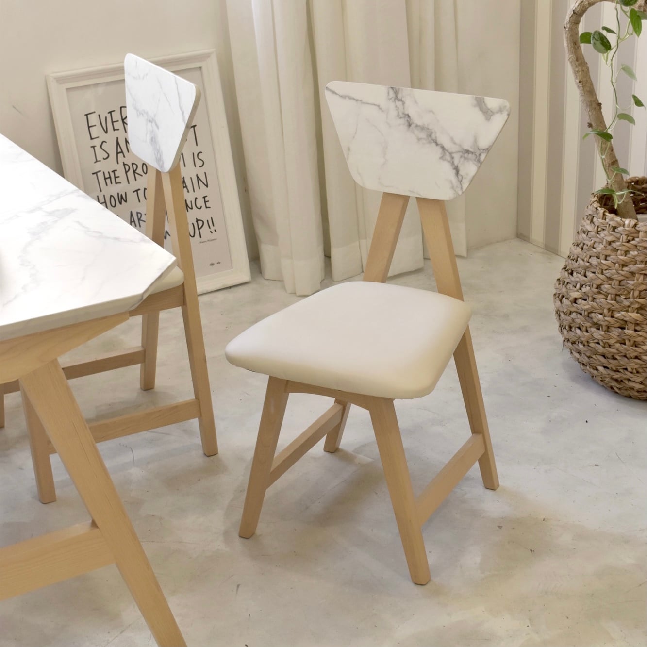 Marble Dining Chair 2Set /大理石 ダイニングチェア 2脚セット