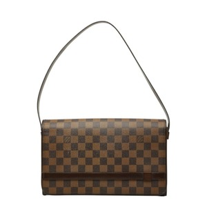 ルイ ヴィトン ダミエ トライベッカ ロン ショルダーバッグ N51160 エベヌ ブラウン PVC レザー レディース LOUIS VUITTON 【中古】