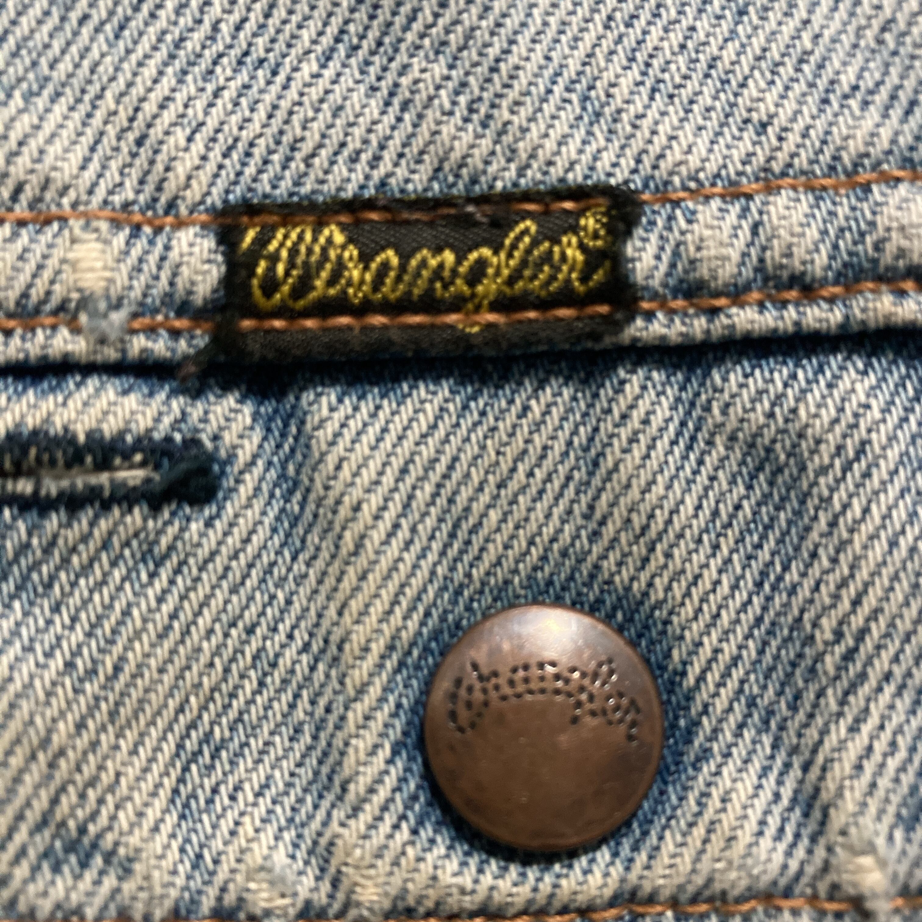 wrangler ラングラー　刺繍ロゴ　デニムジャケット　ロープラングラー　L wrangler ラングラー 刺繍ロゴ デニムジャケット ロープ