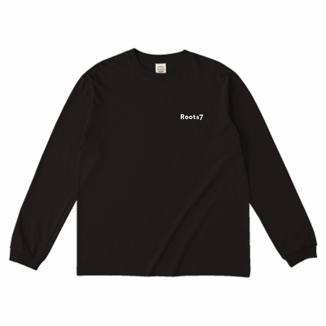 Roots7 Yoga ロングTシャツ（黒）ver1