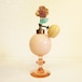 50s USA Vintage pink glass perfume bottles atomizer