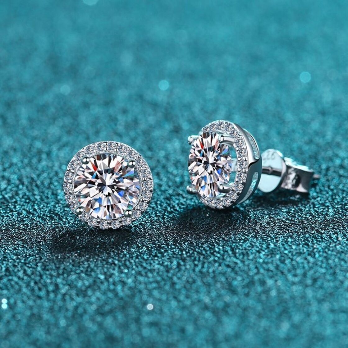 モアサナイト ヘイローピアス 1.0ct 6.5mm | PAY ID