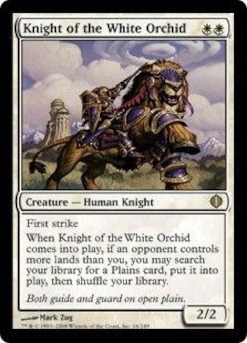 MTG《白蘭の騎士/Knight of the White Orchid(ALA)》英語 ※プレイ用