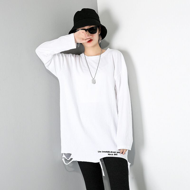 【新作】【送料無料】 ヨーロッパ2020冬の新しいラウンドネックプルオーバー無地Tシャツ女性の国境を越えたストリートファッション長袖トップ3057-アリババ ロング ウィンター 冬物 Oネック ソリッドカラー 162rolker53711808009