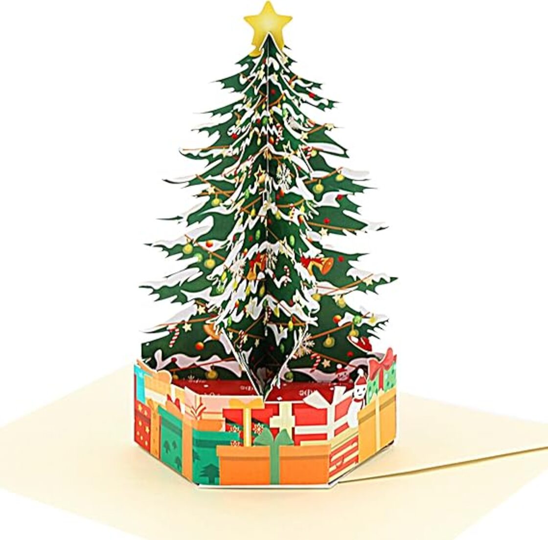 ポップアップカード ちっさ サンタクロースとトナカイ クリスマス 