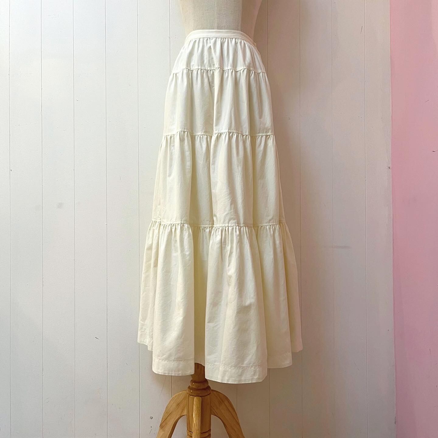 INGEBORG / ecru tiered skirt