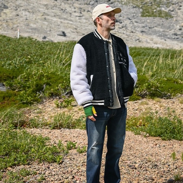 送料無料 【HIPANDA ハイパンダ】男女兼用 ボア ジャケット UNISEX BOA  JACKET / BLACK・GREEN・BLUE