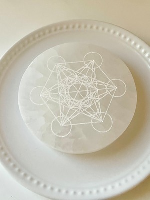 セレナイトプレート(メタトロンキューブ)8cm