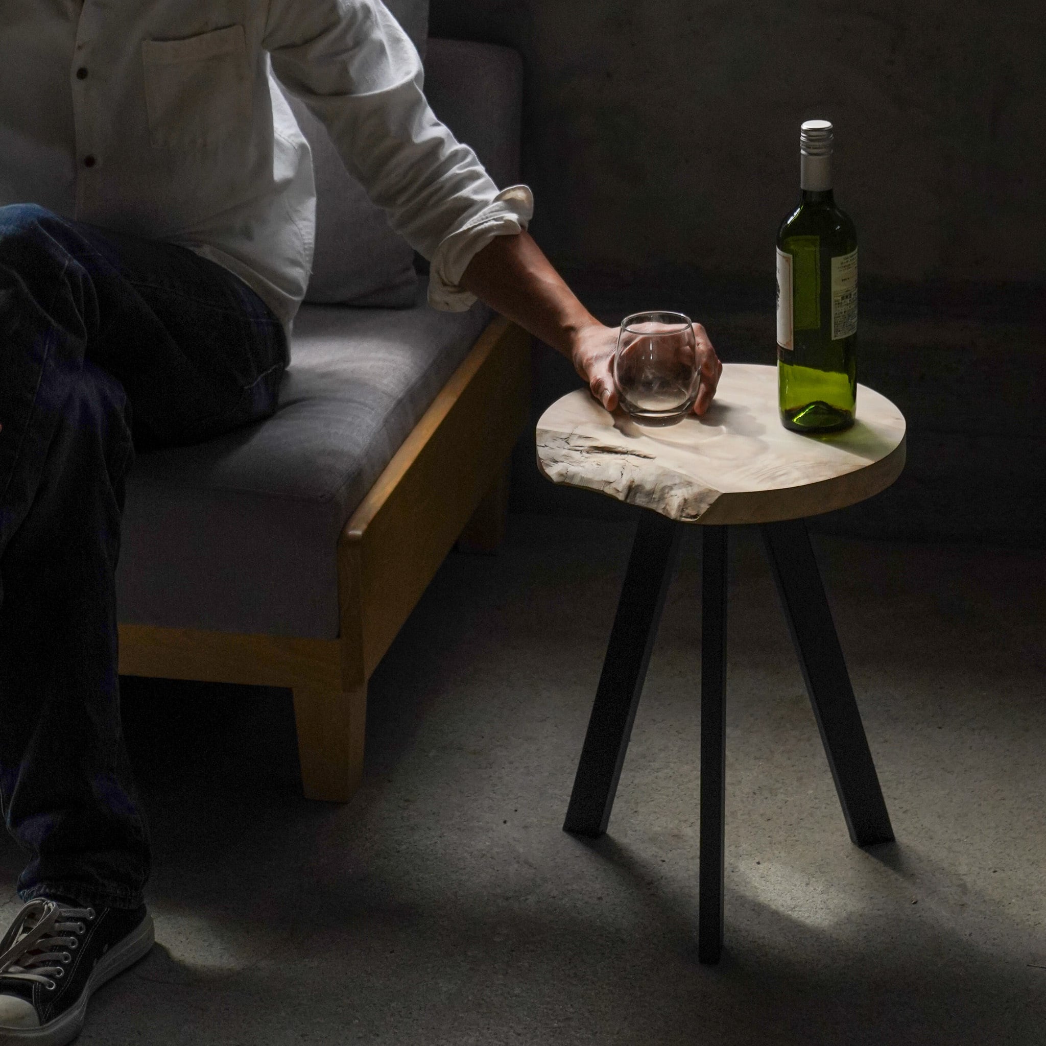 楓のミニテーブル 送料無料】楓のサイドテーブル① / 一枚板