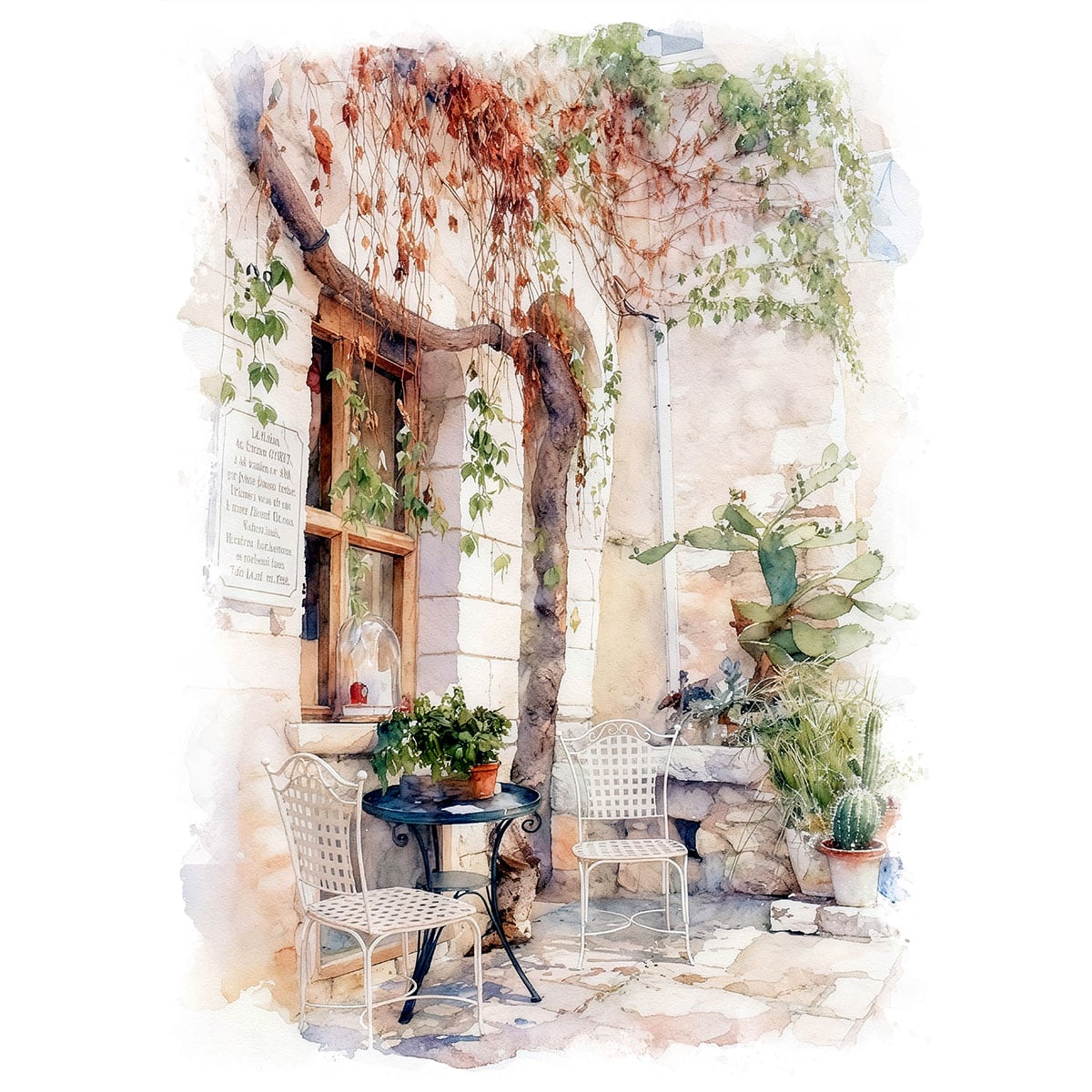 絵画 フランス 風景画(街並み) サン・ポール・ド・ヴァンス インテリア