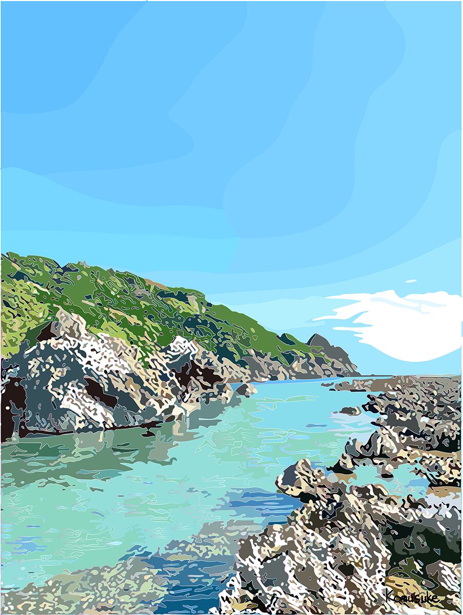 ◎01-065_Itoman-sea(komusuke graphic)