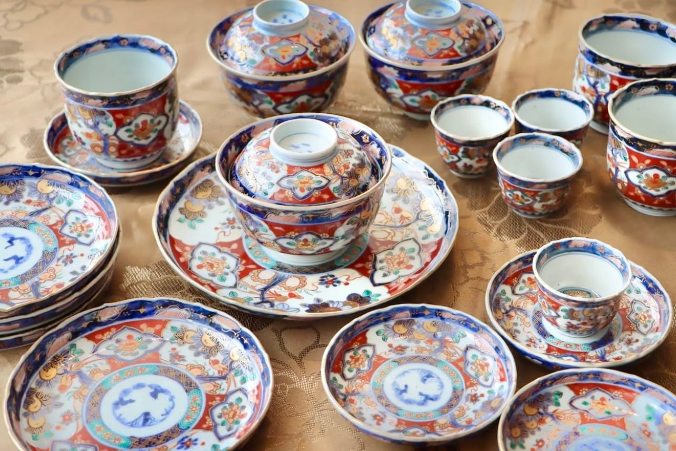伊万里焼 色絵 柘榴鳥文 猪口 通りもの/Imari small cup | (有)新原美術