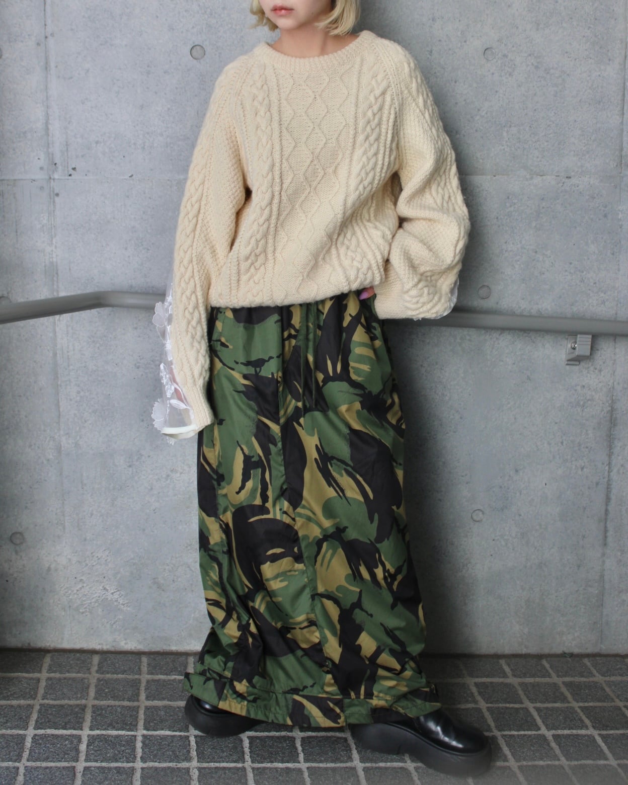 aanew camouflage pattern skirt | Rose shimokitazawa