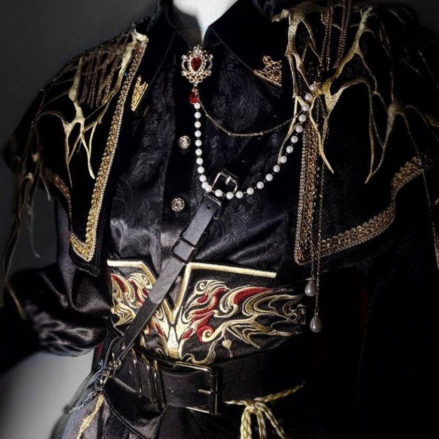 ✴*◎様 ハンドメイド　ミリタリー　ロリィタ　軍服 ミリタリーロリィタ 金刺繍マント付きロリータ軍服8点セット パンツ