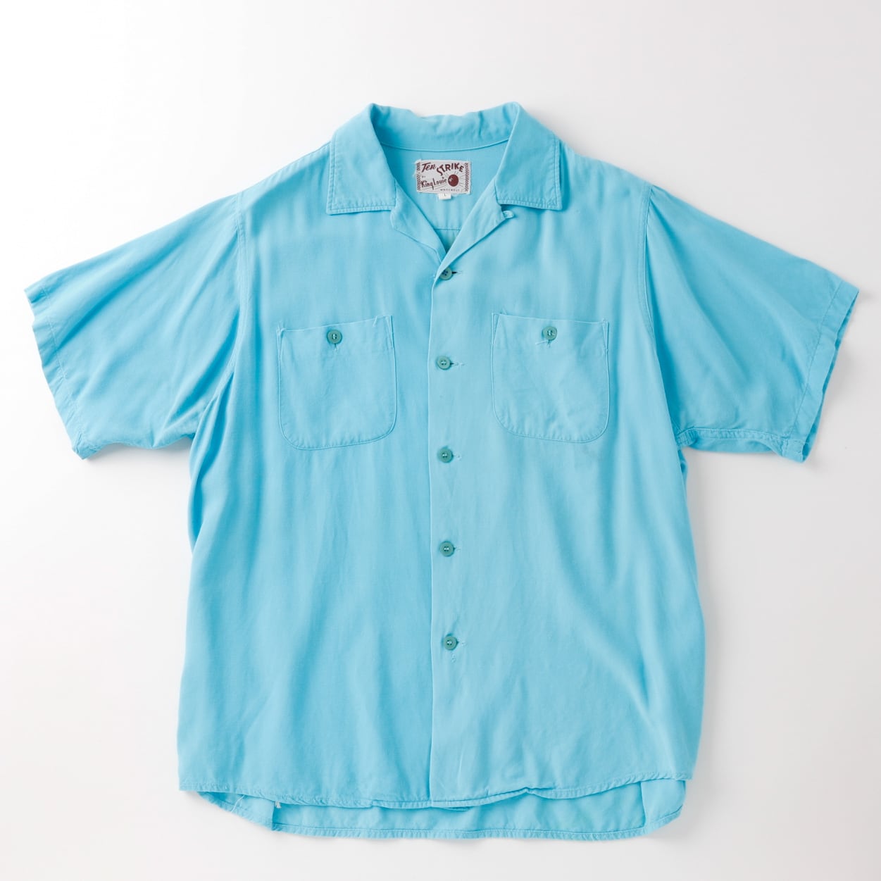 極美品】60s special Vintage rayon bowling shirt open collar shirt 