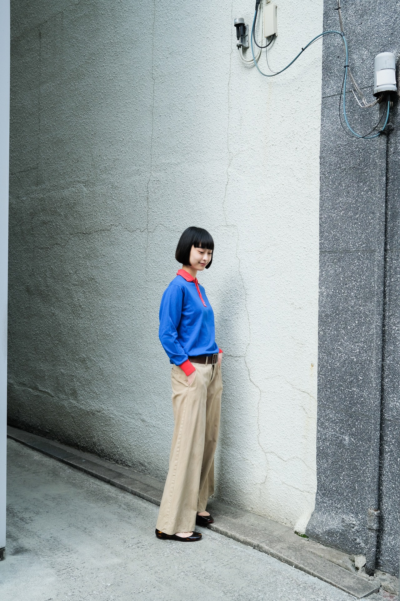 LE COQ SPORTIF トリコロールロングスリーブポロシャツ MADE IN FRANCE
