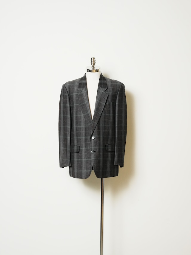 YVES SAINT LAURENT イヴ・サンローラン チェック柄 テーラードジャケット
