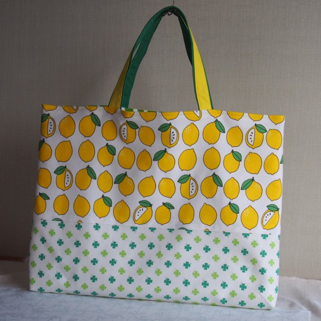 通園バッグセット／さわやかレモンの絵本バッグ(5-155) | 手づくりうふい