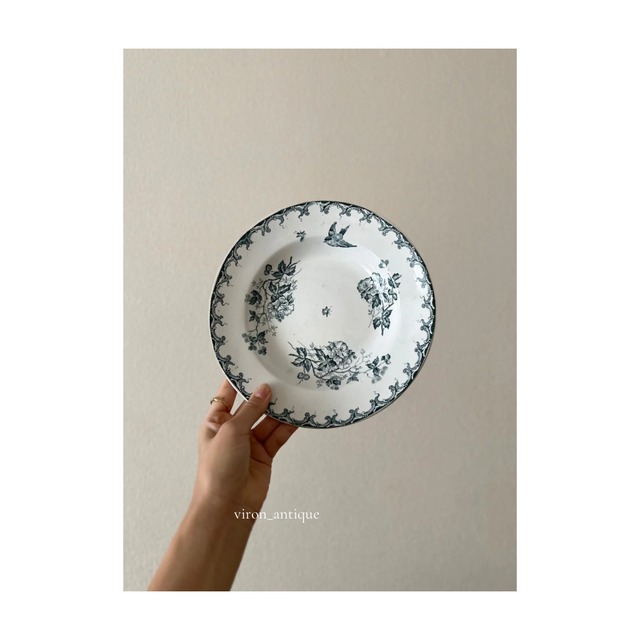 Gien ジアン / “ANEMONES” 愛らしいアネモネの平皿プレート a | VIRON 