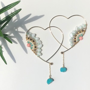 Turquoise hearts