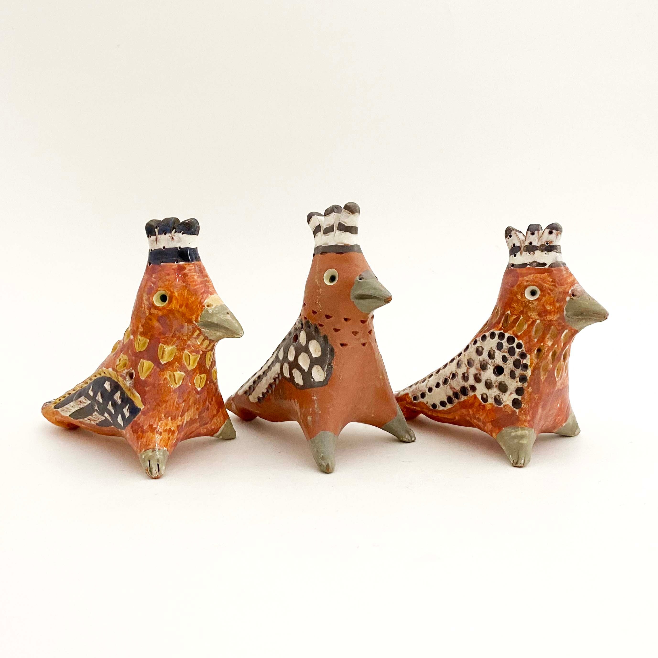 バルトの土人形（トサカのある鳥笛）ルータさん作