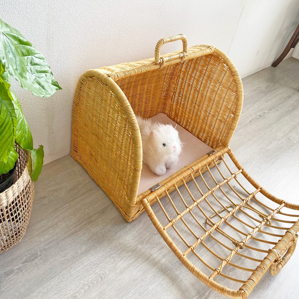 ラタンペットキャリー（クッション付き） (RTA-858) | Naturalsoul