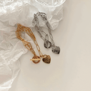 18k heart chain bracelet【 2color 】No.B007