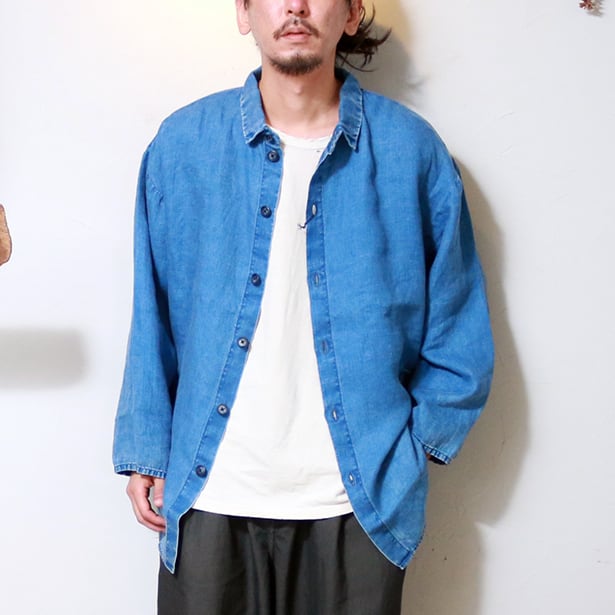 Porter Classic INDIGO LINEN SHIRT JACKET ポータークラシック Porter Classic INDIGO LINEN SHIRT JACKET ポータークラシック