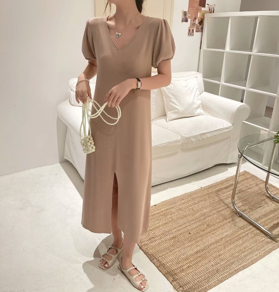 パフスリーブ　ワンピース　AJ1050-2213