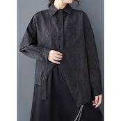 プレスデザイン アシンメトリー シャツ 00077