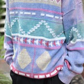 bleached design ramie cotton knit