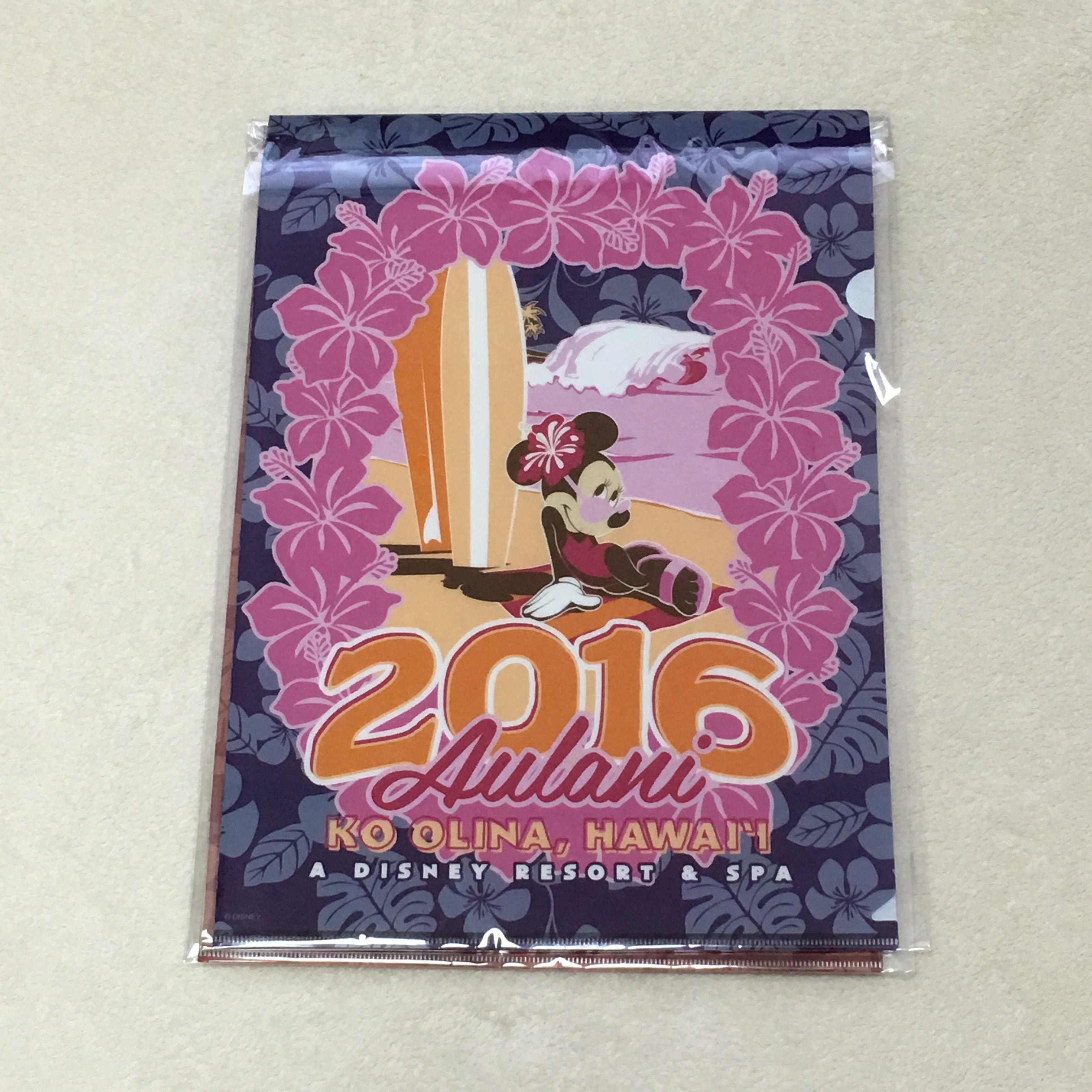 Aulani ハワイ アウラニ限定2016ミッキーミニーのクリアファイル3枚