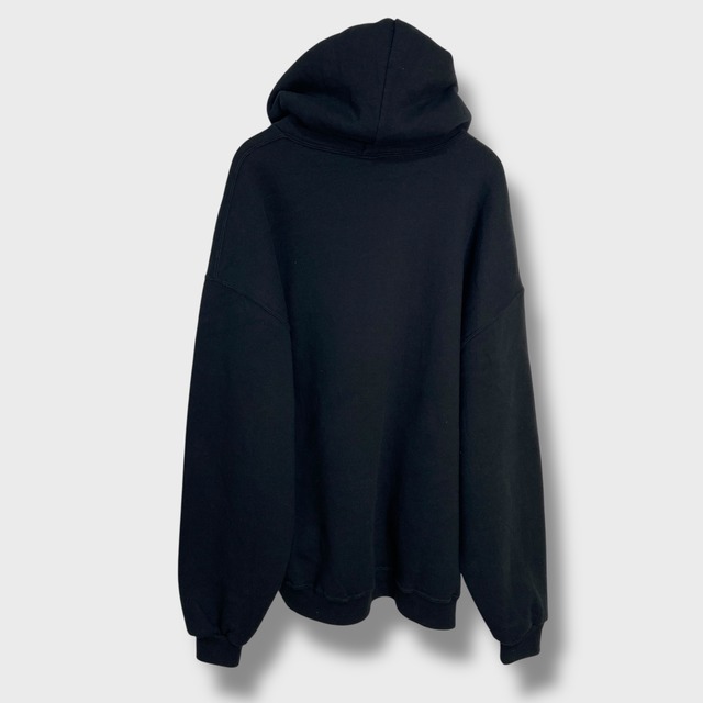 90s ラッセルアスレティック メキシコ製 プリントロゴパーカー ブラック XL