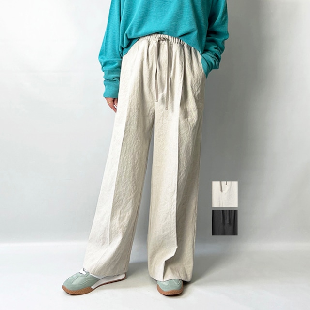 SHINZONE シンゾーン COTTON LINEN TACK WIDE PANTS 24MMSPA05　2024春夏新作 [送料無料]