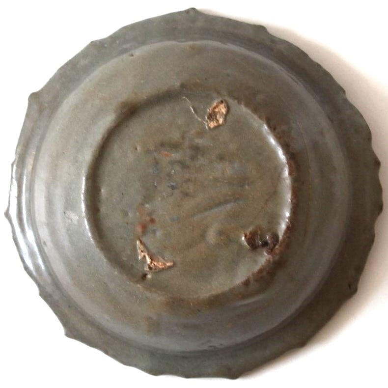 古陶磁器 高麗 皿 時代物 青磁 皿 アンティーク アンティーク 高麗青磁の小皿 d10 9cm Antique