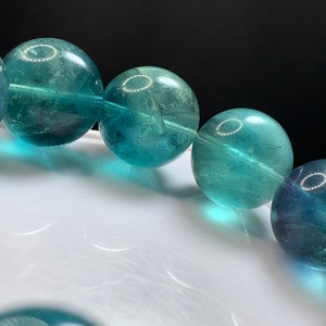 希少な大玉！前後約17.5~18mm 大玉フローライト ブレスレット