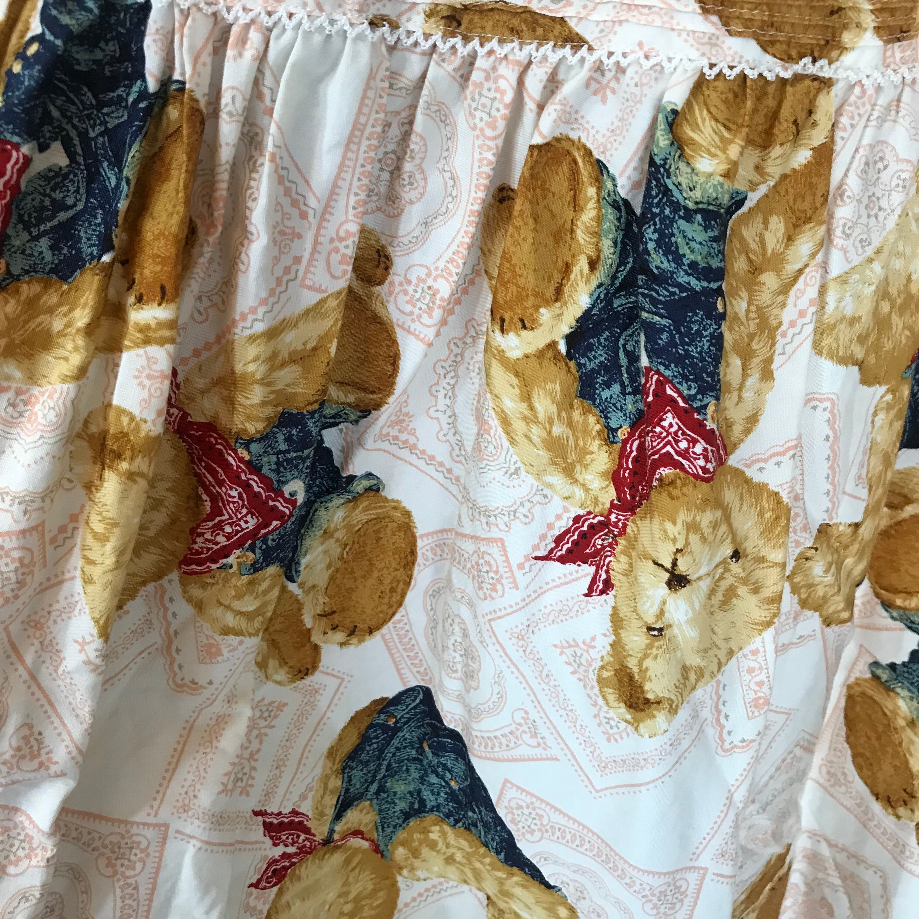専用 ピンクハウス♡くま柄吊りスカート ピンクハウス オフ×ピンク バンダナクマ 吊りスカート | ピンク