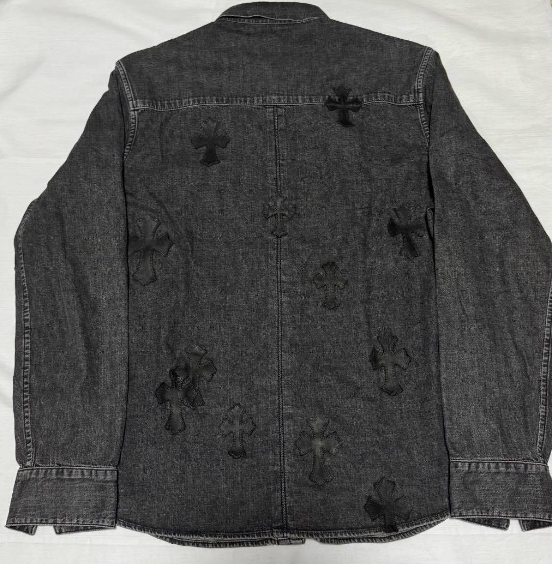 CHROME HEARTS クロムハーツ クロスパッチ デニムシャツ ルーズエンド