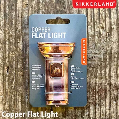 Copper Flat Light コッパーフラットライト LEDライト 懐中電灯 アウトドア 照明 キッカーランド KIKKERLAND DETAIL