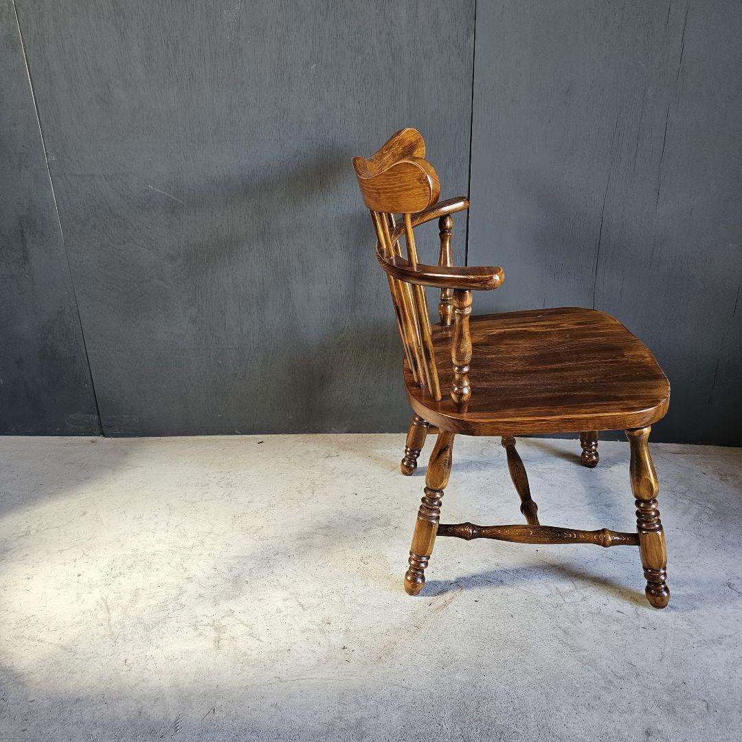 キツツキ ウィンザー チェア 4脚セット 飛騨 アンティーク