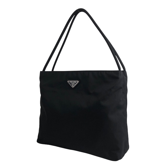PRADA プラダ ショルダーバッグ ブラック トライアングルロゴ ナイロン セミショルダーバッグ vintage ヴィンテージ オールド cdactr