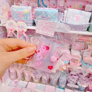 【R7】42-7チャーム付きプチシール帳キーホルダー(台紙6枚)