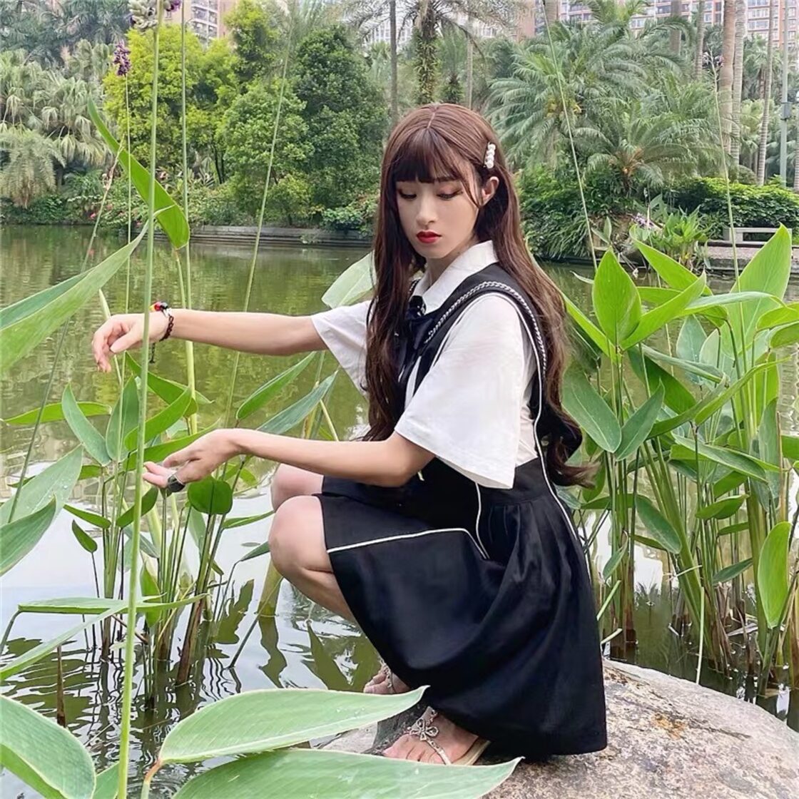 セーラー ワンピース セーラー服 スクール フリフリ ホワイト 