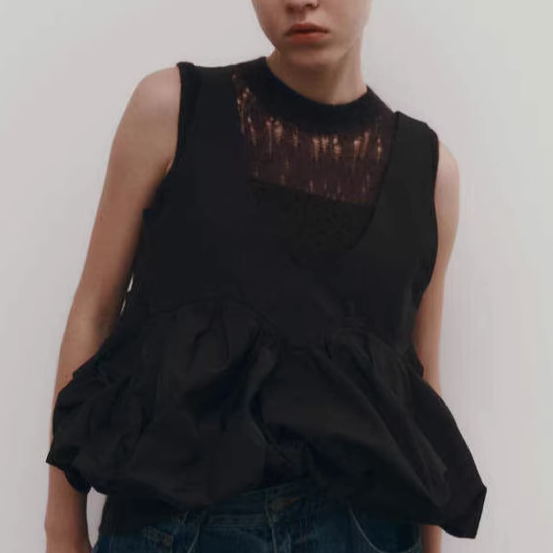 Sleeveless balloon bustier G995