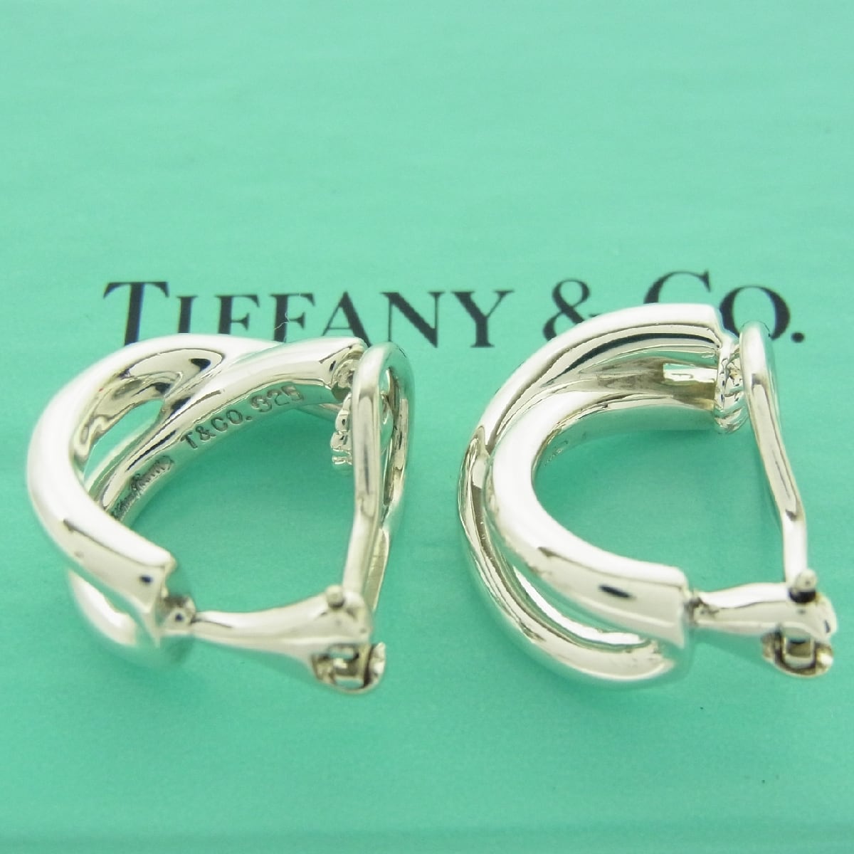 美品 ティファニー クロス キス パロマ ピカソ シルバー925 イヤリング 0132TIFFANY&Co.